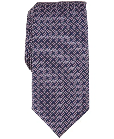 Alfani Men's Tolbert Patterned Tie, Created For Macy's In Light Pink