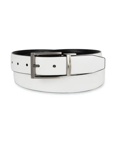 Alfani Men's Tonal-buckle Belt, Created For Macy's In White