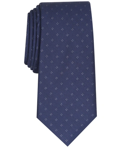 Alfani Men's Trillo Slim Neat Tie, Created For Macy's In Navy