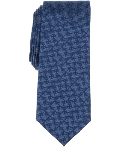 Alfani Men's Tundra Abstract Pattern Tie, Macy's Exclusive In Blue