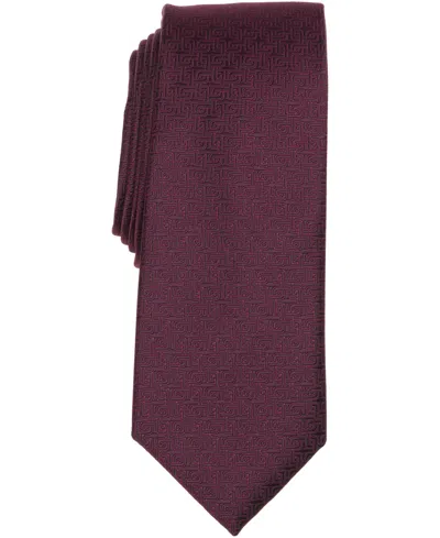 Alfani Men's Tundra Abstract Pattern Tie, Macy's Exclusive In Purple