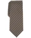 Alfani Men's Tyri Slim Striped Tie, Exclusively At Macy's In Taupe