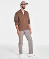 Alfani Men's Pique Knit Bomber Jacket, Created For Macy's In Dill Seed