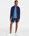 Alfani Men's Regular-fit Water-resistant Full-zip Bomber Jacket, Created For Macy's In Neo Navy