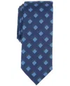 Alfani Men's Vail Square-pattern Tie, Created For Macy's In Navy