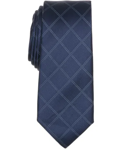 Alfani Men's Varick Grid Pattern, Macy's Exclusive In Blue
