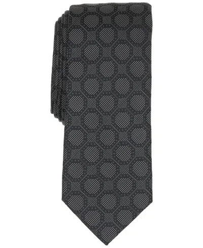 Alfani Men's Wallace Geometric Slim Tie, Macy's Exclusive In Black