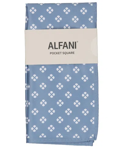 Alfani Men's Welton Geometric Pattern Pocket Square, Macy's Exclusive In Blue