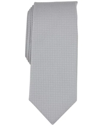Alfani Men's Windhill Solid Tie In Silver In Gray