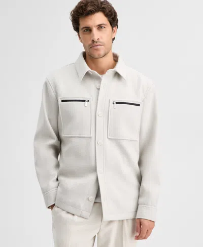 Alfani Men's Wool Padded Shirt Jacket, Macy's Exclusive In Gray