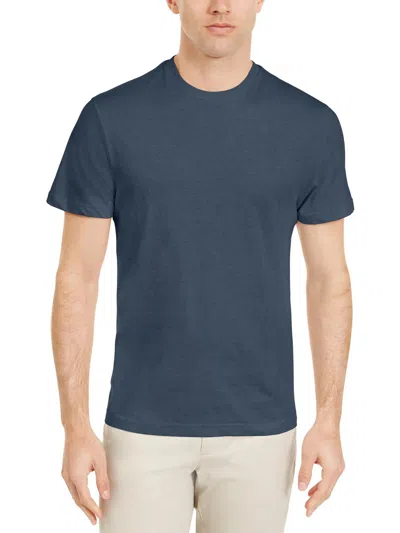 Alfani Mens Cotton Crewneck T-shirt In Blue