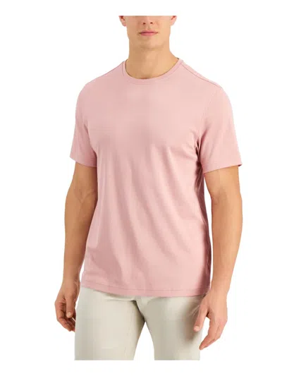 Alfani Mens Crewneck Short Sleeve T-shirt In Pink