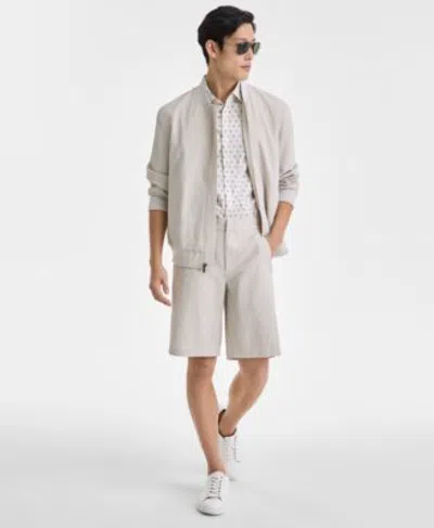 Alfani Mens Crewneck T Shirt Modern Puckered Shorts Modern Puckered Bomber Jacket Exclusively At Macys In Animal Print