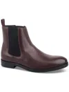 ALFANI MENS FAUX LEATHER PULL ON CHELSEA BOOTS