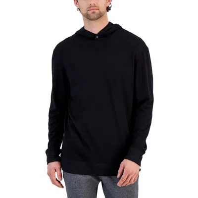 Alfani Mens Hooded Rayon Hoodie In Black