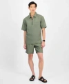 Alfani Mens Linen Shirt Shorts Exclusively At Macys In Green