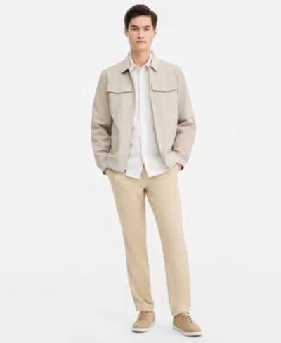 Alfani Mens Long Sleeve Cotton Needle Corduroy Shirt The Traveler Jacket Macys Exclusive In Neutral