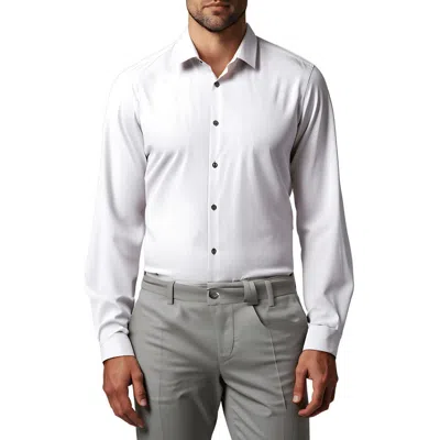 Alfani Mens Pinstripe Cotton Blend Button-down Shirt In Neutral