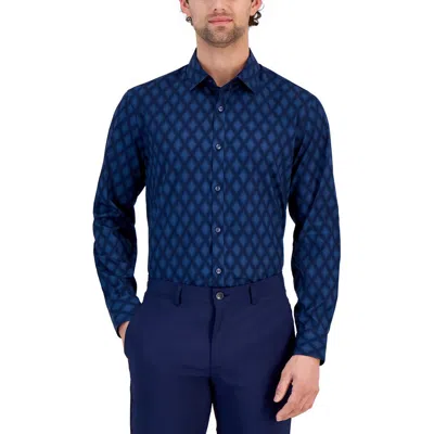 Alfani Mens Printed Cotton Button-down Shirt In Multi