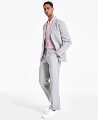 Alfani Mens Regular Fit Mercerized Polo Shirt Lightweight Suit Separates Exclusively At Macys In Casual Grey