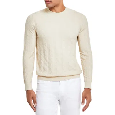 Alfani Mens Ribbed Trim Knit Crewneck Sweater In Multi