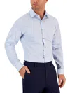 Alfani Mens Slim Fit Geometric Print Button-down Shirt In Blue