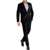 Alfani Mens Velvet Two-button Blazer In Black