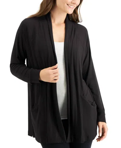 Alfani Open-front Lounge Wrap In Black