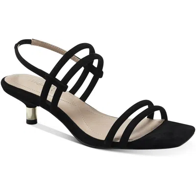 Alfani Paulinap Womens Faux Leather Slingback Pumps In Black