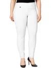 Alfani Plus Womens Tummy Control Petite Skinny Pants In White