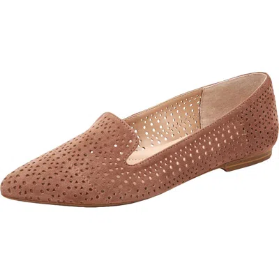 Alfani Poeeperf Womens Leather Slip On Smoking Loafers In Nude
