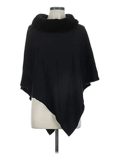 Pre-owned Alfani Poncho In Black