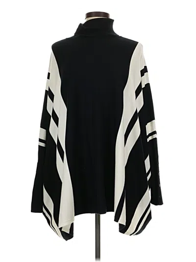 Pre-owned Alfani Poncho In Black