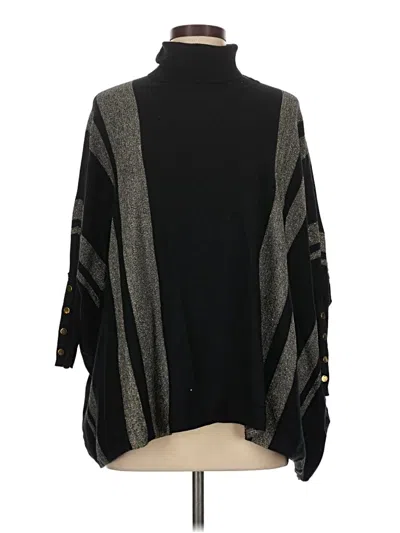 Pre-owned Alfani Poncho In Black