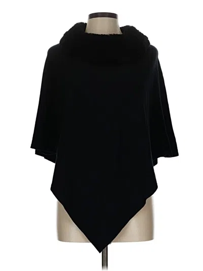 Pre-owned Alfani Poncho In Black