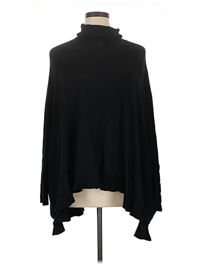 Pre-owned Alfani Poncho In Black