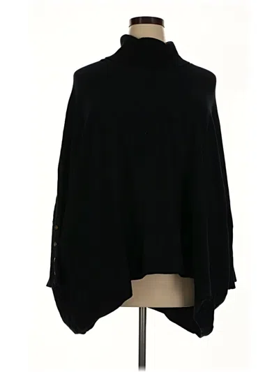 Pre-owned Alfani Poncho In Black