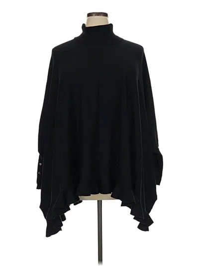 Pre-owned Alfani Poncho In Black