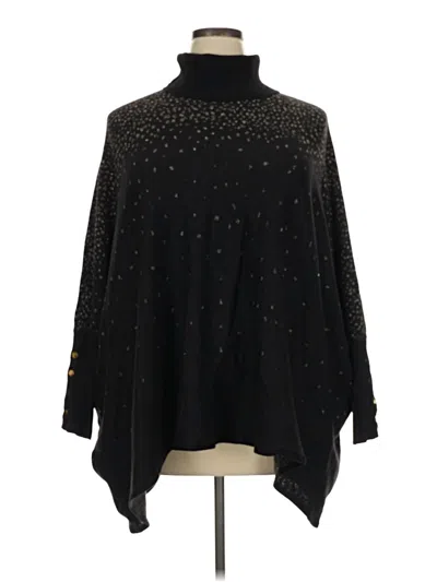 Pre-owned Alfani Poncho In Black