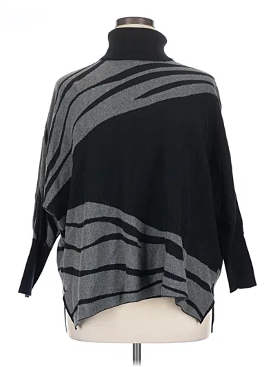 Pre-owned Alfani Poncho In Black