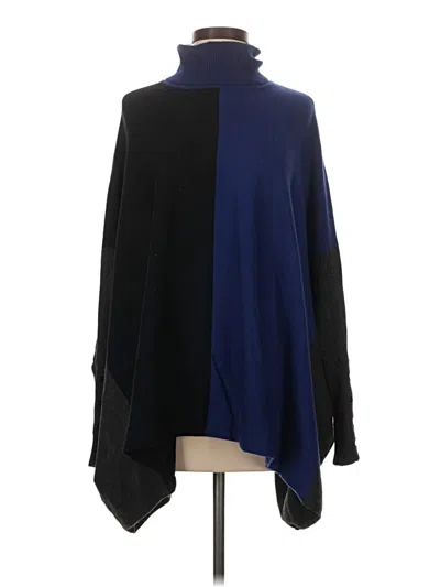 Pre-owned Alfani Poncho In Blue