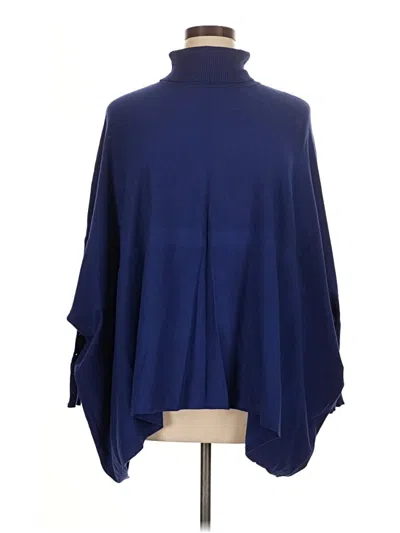 Pre-owned Alfani Poncho In Blue