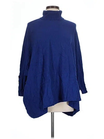 Pre-owned Alfani Poncho In Blue