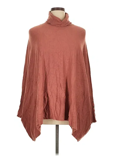 Pre-owned Alfani Poncho In Brown