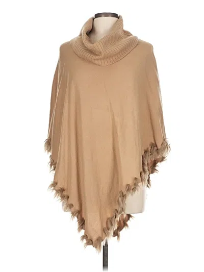 Pre-owned Alfani Poncho In Brown