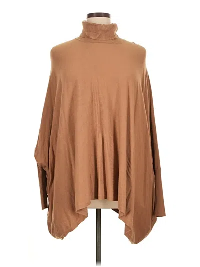 Pre-owned Alfani Poncho In Brown