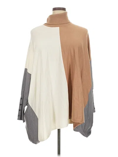 Pre-owned Alfani Poncho In Brown
