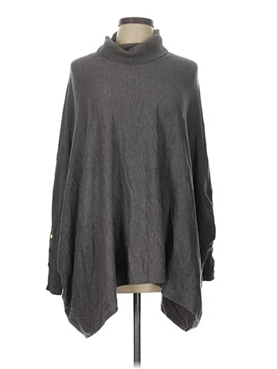 Pre-owned Alfani Poncho In Gray