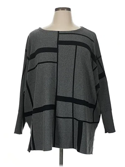 Pre-owned Alfani Poncho In Gray