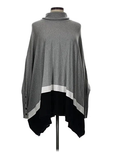 Pre-owned Alfani Poncho In Gray